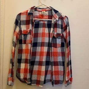 Plaid button down shirt